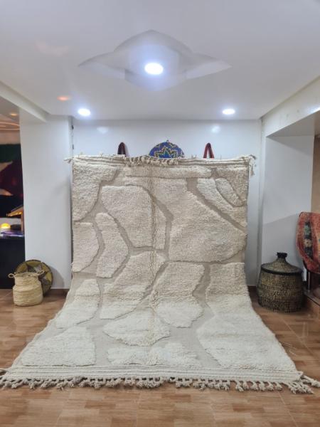 White Kamran Marokkaans handgemaakt tapijt